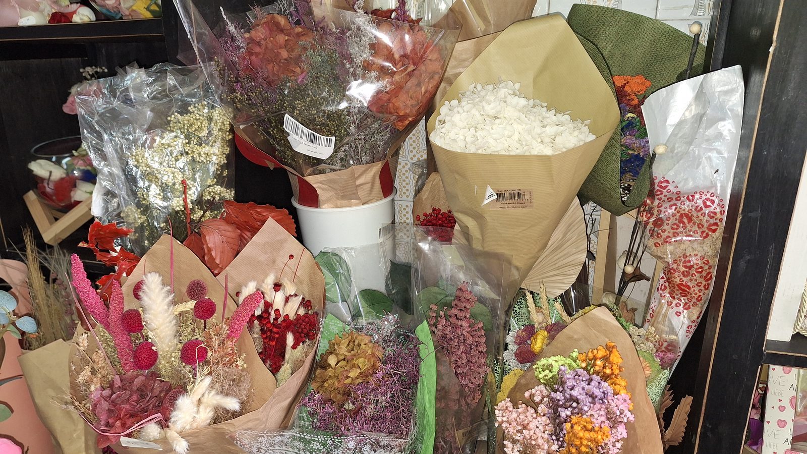 Selección de ramos de flor preservada